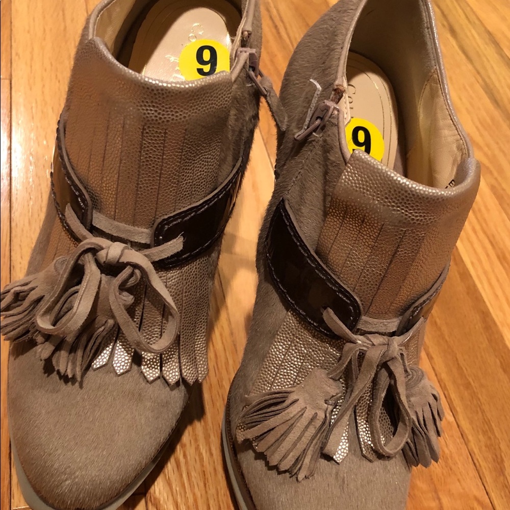 Cole Haan Kiltie Leather Booties